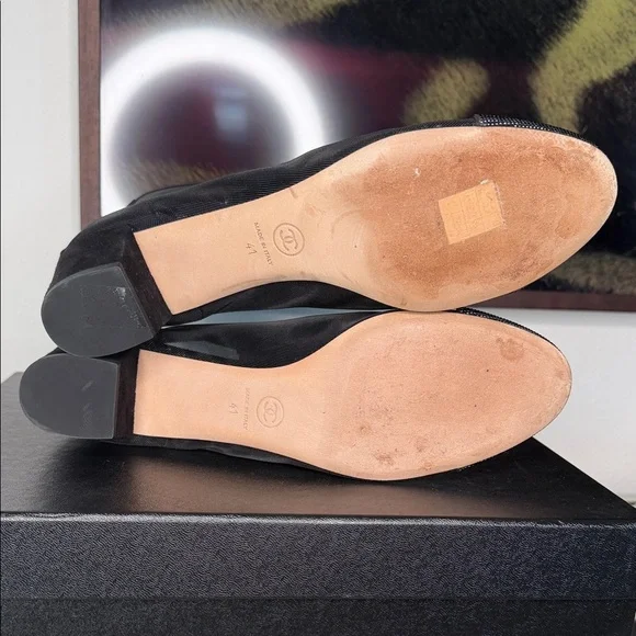 CHANEL Black Mesh Ankle Booties - Picture 3 of 8